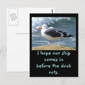 Ik hoop dat ons schip binnenkomt voor... briefkaart (Voorkant / Achterkant)