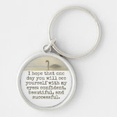 Ik hoop dat op een dag - een mooi citaat sleutelhanger (Voorkant)