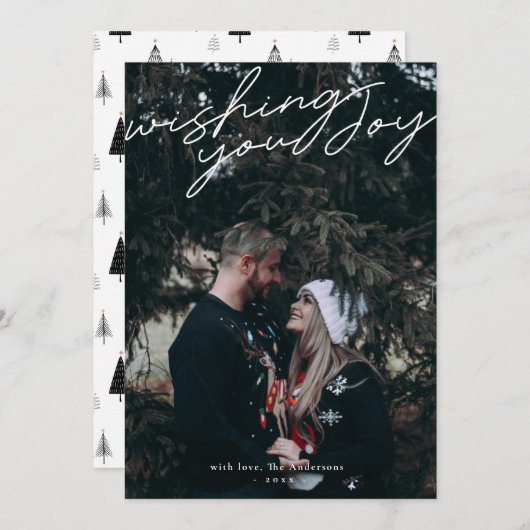 Ik hoop dat u een moderne, minimalistische foto va feestdagenkaart (Voorkant / Achterkant)