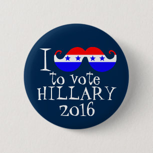 Ik hoop dat u zult stemmen voor Hillary 2016 Ronde Button 5,7 Cm