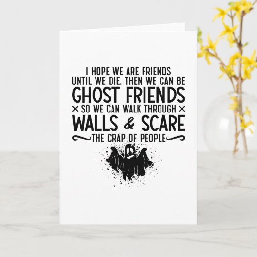 Ik hoop dat we vrienden zijn van Hunter Paranormal Kaart (Gele Bloem)