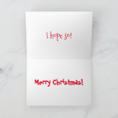 Ik hoop het! feestdagen kaart (Binnen)