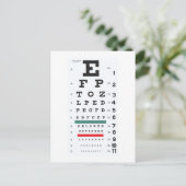 Ik hoop je snel te zien: Eye Chart Briefkaart (Staand voorkant)