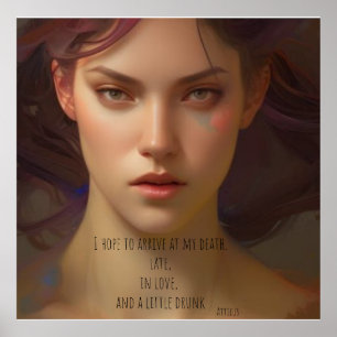 Ik hoop op mijn dood te laat, in liefde poster