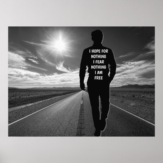Ik hoop op niets motivatie citaten poster (Voorkant)