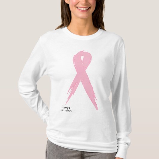 ik hoop - roze lint t-shirt (Voorkant)