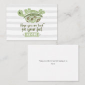 Ik hoop snel dat je weer in de voeten bent notitiekaartje (Voorkant / Achterkant)
