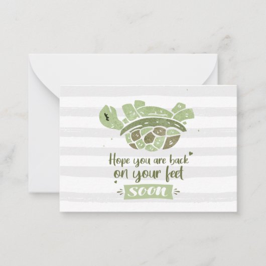 Ik hoop snel dat je weer in de voeten bent notitiekaartje (Voorkant)