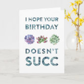 Ik hoop uw verjaardag niet succ Grappige Kaart (Gele Bloem)
