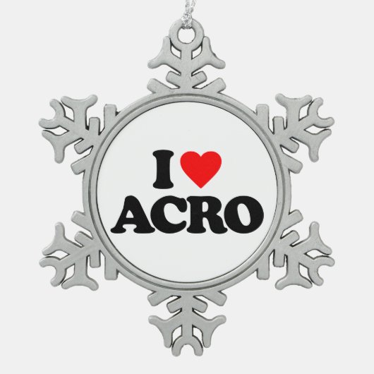 IK HOOP VAN ACRO TIN SNEEUWVLOK ORNAMENT (Voorkant)