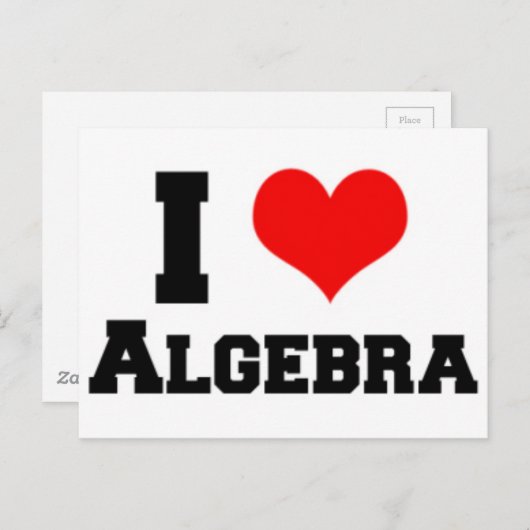 IK HOOP VAN ALGEBRA BRIEFKAART (Voorkant / Achterkant)