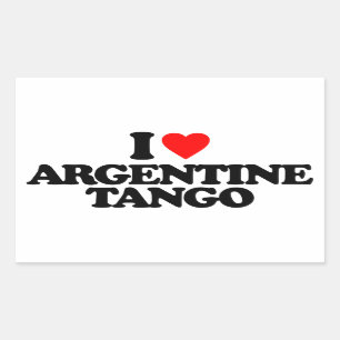IK HOOP VAN ARGENTINE TANGO RECHTHOEKIGE STICKER
