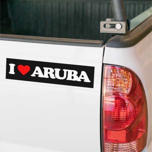 IK HOOP VAN ARUBA BUMPERSTICKER (Op Truck)