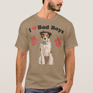 IK HOOP VAN BAD BOYS Funny Male Fox Terrier Puppy T-shirt