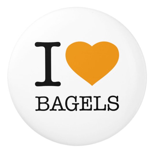IK HOOP VAN BAGELS KERAMISCHE KNOP (Voorkant)