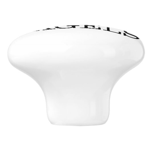 IK HOOP VAN BAGELS KERAMISCHE KNOP (Zijkant)