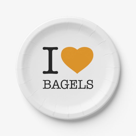 IK HOOP VAN BAGELS PAPIEREN BORDJE (Voorkant)
