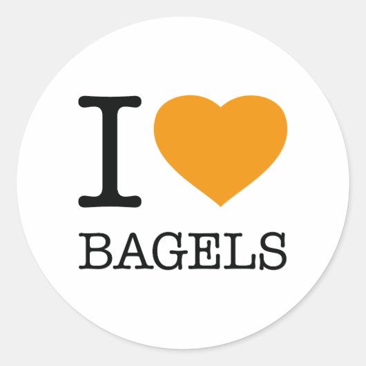 IK HOOP VAN BAGELS RONDE STICKER (Voorkant)