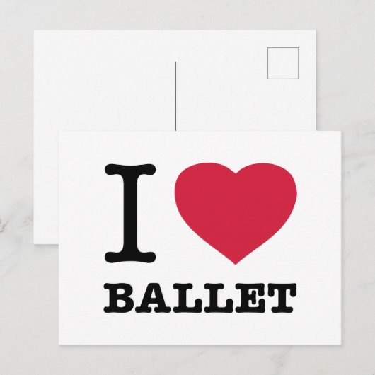 IK HOOP VAN BALLET BRIEFKAART (Voorkant / Achterkant)