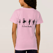 "IK HOOP VAN BALLET" T-SHIRT PINK CUTE LOVELY (Achterkant)