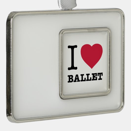 IK HOOP VAN BALLET VERZILVERD OMLIJST ORNAMENT (Rechts)