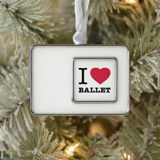 IK HOOP VAN BALLET VERZILVERD OMLIJST ORNAMENT (Boom)