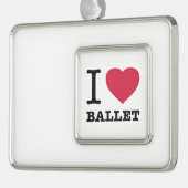 IK HOOP VAN BALLET VERZILVERD OMLIJST ORNAMENT (Links)