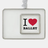 IK HOOP VAN BALLET VERZILVERD OMLIJST ORNAMENT (Voorkant)