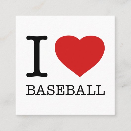 IK HOOP VAN BASEBALL VIERKANTE VISITEKAARTJE (Voorkant)
