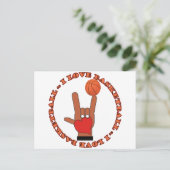 IK HOOP VAN BASKETBALL ASL SIGN BRIEFKAART (Staand voorkant)