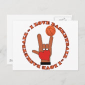 IK HOOP VAN BASKETBALL ASL SIGN BRIEFKAART (Voorkant / Achterkant)