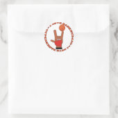 IK HOOP VAN BASKETBALL ASL SIGN RONDE STICKER (Tas)