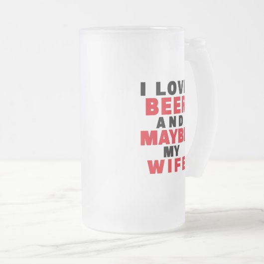 IK HOOP VAN BEER EN MIJN VROUW MATGLAS BIERPUL (Voorkant rechts)