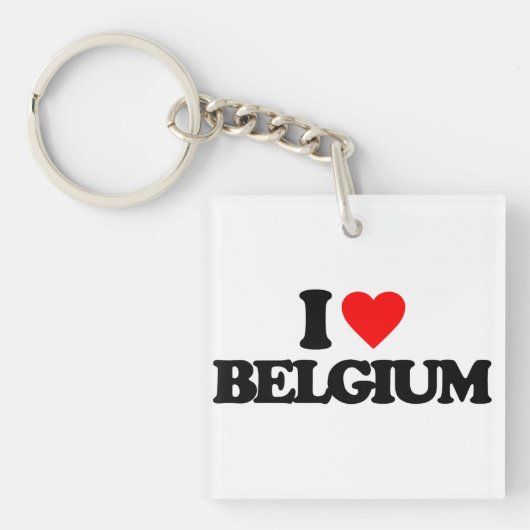IK HOOP VAN BELGIË SLEUTELHANGER (Voorkant)