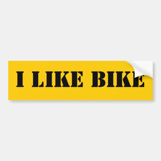 IK HOOP VAN BIKE BUMPERSTICKER (Voorkant)
