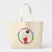 IK HOOP VAN BILLIARDS ASL SIGN TAAL GROTE TOTE BAG (Voorkant)