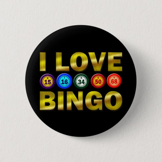 IK HOOP VAN BINGO RONDE BUTTON 5,7 CM (Voorkant)