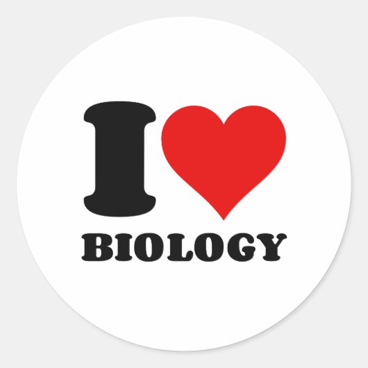 IK HOOP VAN BIOLOGIE RONDE STICKER (Voorkant)