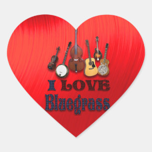 IK HOOP VAN BLUEGRASS-STICKER HART STICKER