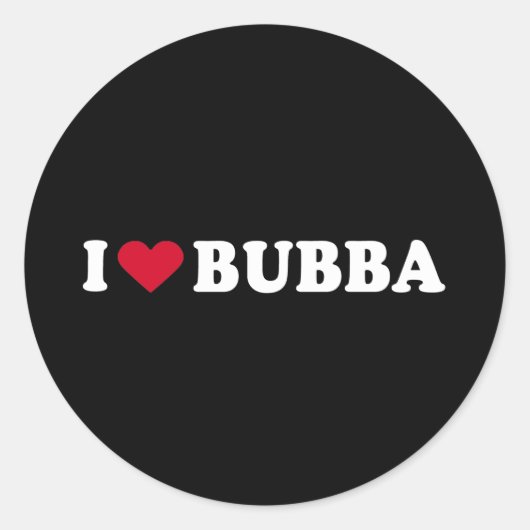 IK HOOP VAN BUBBA RONDE STICKER (Voorkant)