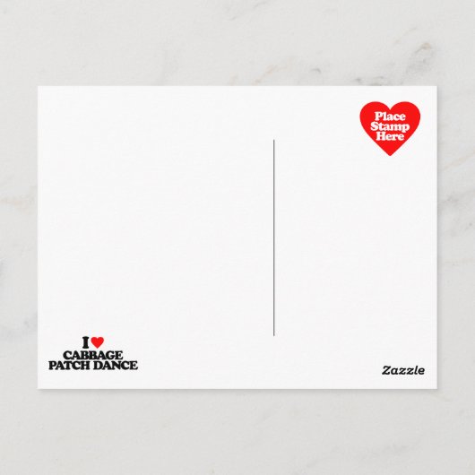 IK HOOP VAN CABBAGE PATCH DANCE BRIEFKAART (Achterkant)