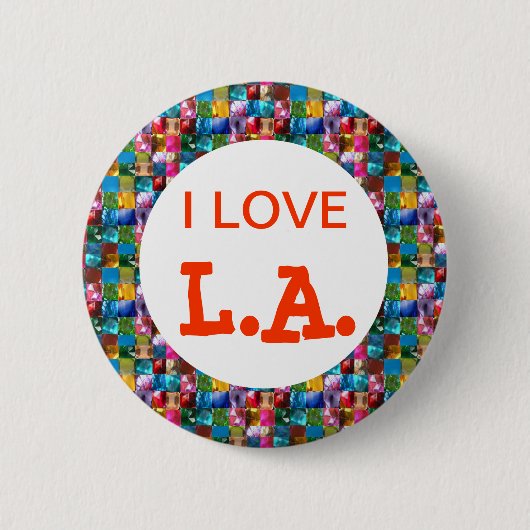 IK HOOP VAN CALIFORNIA RONDE BUTTON 5,7 CM (Voorkant)