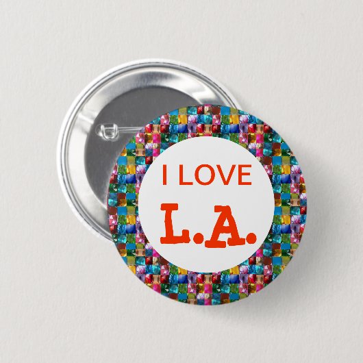 IK HOOP VAN CALIFORNIA RONDE BUTTON 5,7 CM (Voorkant /achterkant)