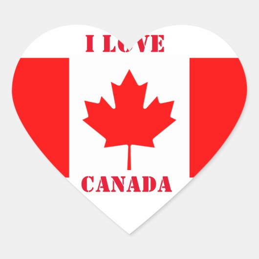 IK HOOP VAN CANADA HART STICKER (Voorkant)