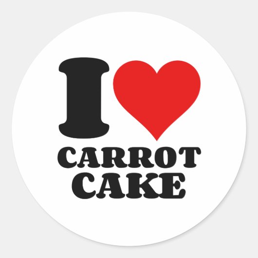 IK HOOP VAN CARROT CAKE RONDE STICKER (Voorkant)