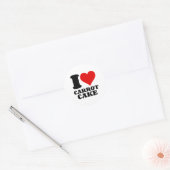 IK HOOP VAN CARROT CAKE RONDE STICKER (Envelop)
