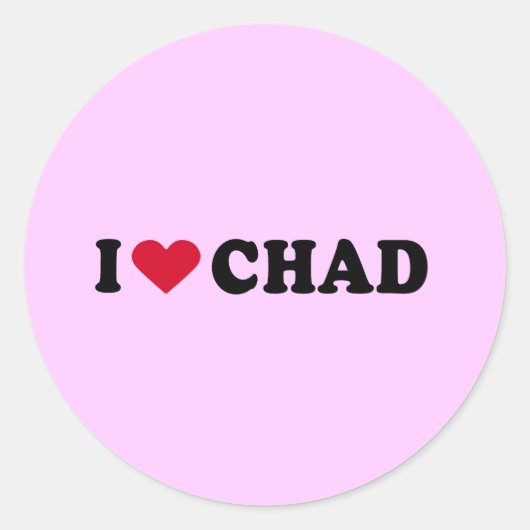 IK HOOP VAN CHAD RONDE STICKER (Voorkant)