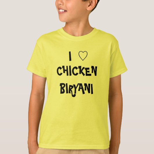 IK HOOP VAN CHICKEN BIRYANI T-SHIRT (Voorkant)