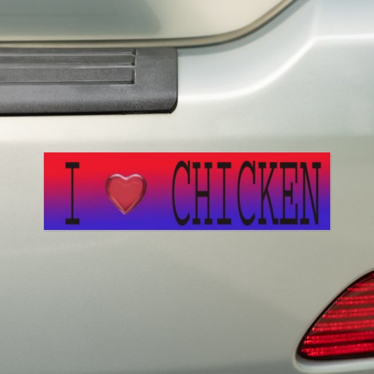 IK HOOP VAN CHICKEN BUMPERSTICKER (Op auto)