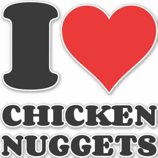 IK HOOP VAN CHICKEN NUGGGETS STICKER (Voorkant)